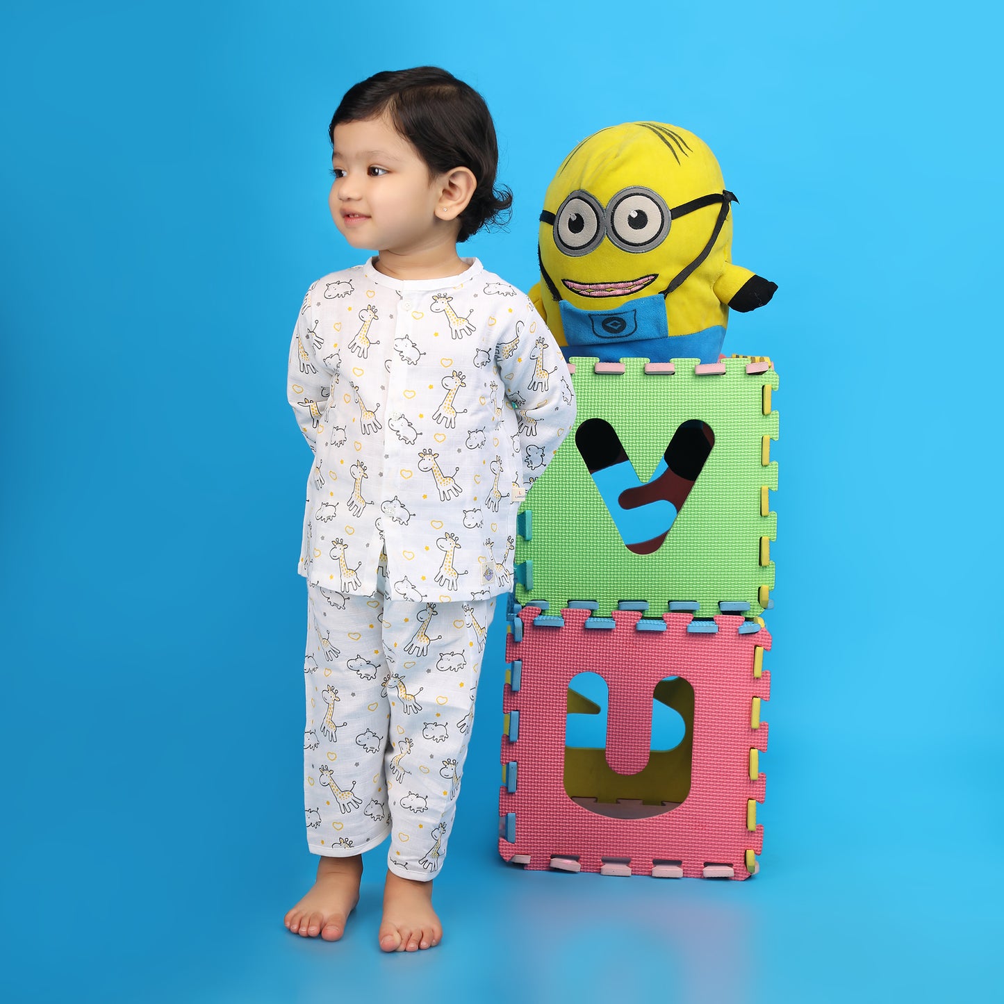 Jhabla Pajama Set- Lil Giraffe