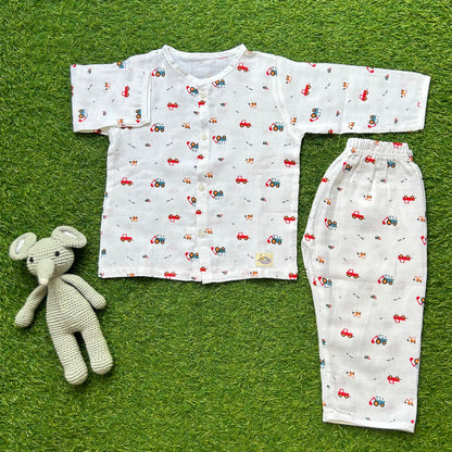 Jhabla Pajama Set- Tiny Wheels