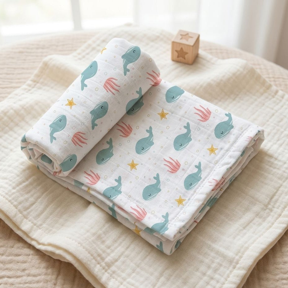 Swaddle - Baby Whale Wrap